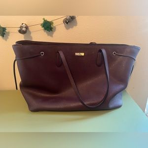 Burgundy Kate Spade Leather Tote